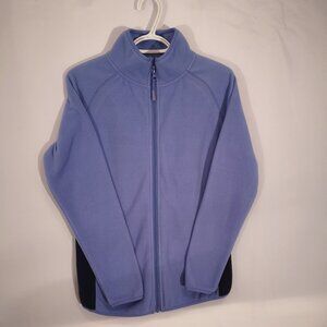 White Cross Ladies Size Medium Purple & Navy Full Zip Fleece Jacket
